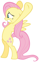 Size: 7000x11100 | Tagged: safe, artist:tardifice, fluttershy, pony, dragon quest, g4, absurd resolution, bipedal, female, gritted teeth, simple background, solo, spread wings, transparent background, vector