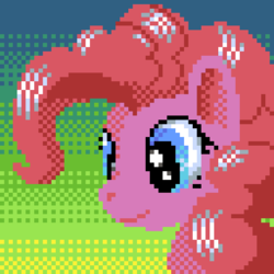 Size: 512x512 | Tagged: safe, artist:phat_guy, pinkie pie, earth pony, pony, g4, aseprite, female, mare, needs more dither, pixel art, portrait, smiling, solo