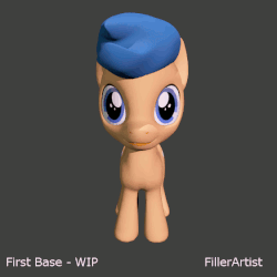 Size: 562x562 | Tagged: safe, artist:fillerartist, first base, g4, 3d, animated, blender, butt, male, plot, render, rotation, solo, wip