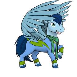 Size: 1024x1024 | Tagged: safe, artist:lyraalluse, soarin', pony, g4, clothes, male, scarf, solo