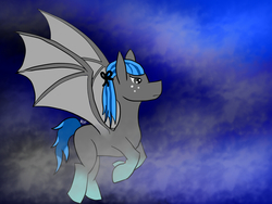 Size: 1024x768 | Tagged: safe, artist:fictiontolife, oc, oc only, oc:night nurse, bat pony, pony, dreadlocks, freckles, solo