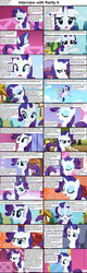 Size: 1282x4018 | Tagged: safe, rarity, comic:celestia's servant interview, g4, caption, comic, cs captions, female, floppy ears, interview, solo