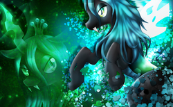 Size: 1300x800 | Tagged: safe, artist:pegasisters82, queen chrysalis, changeling, changeling queen, g4, crown, female, jewelry, regalia, solo