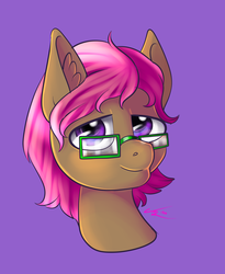 Size: 1833x2237 | Tagged: safe, artist:theneithervoid, oc, oc only, oc:ashe, earth pony, pony, glasses, portrait, solo