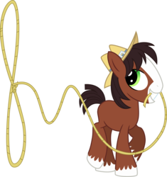 Size: 4000x4250 | Tagged: safe, artist:missgoldendragon, trouble shoes, appleoosa's most wanted, g4, absurd resolution, colt, lasso, little trouble shoes, male, simple background, transparent background, vector, younger