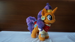 Size: 5456x3064 | Tagged: safe, artist:egalgay, saffron masala, pony, g4, irl, photo, plushie, solo