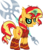 Size: 4514x5222 | Tagged: safe, artist:osipush, sunset shimmer, pony, unicorn, equestria girls, g4, absurd resolution, alternate universe, backwards cutie mark, black sclera, butt, female, heroes of might and magic, inkscape, plot, ponies of flight and magic, simple background, solo, sunset satan, transparent background, vector