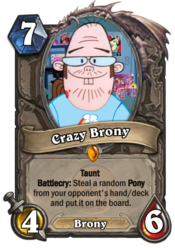 Size: 400x573 | Tagged: safe, edit, human, pony, brony, brony stereotype, card, hearthstone, lenny baxter, meta, the powerpuff girls, toy, warcraft