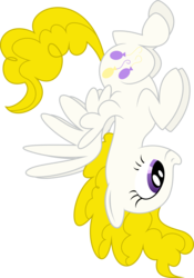 Size: 3017x4320 | Tagged: safe, artist:iknowpony, artist:lauren faust, surprise, pegasus, pony, g1, g4, cutie mark, female, flying, g1 to g4, generation leap, hooves, mare, simple background, smiling, solo, spread wings, transparent background, upside down, vector, wings