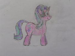 Size: 1024x768 | Tagged: safe, artist:mildgyth, starlight glimmer, g4, female, photo, solo, traditional art