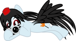 Size: 7680x4141 | Tagged: safe, artist:iknowpony, pegasus, pony, tengu, absurd resolution, camera, crossover, cutie mark, female, flying, hat, hooves, looking at you, mare, ponified, shameimaru aya, simple background, solo, touhou, transparent background, vector, wings