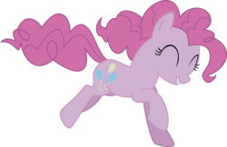 Size: 6680x4320 | Tagged: safe, artist:iknowpony, pinkie pie, earth pony, pony, g4, .svg available, absurd resolution, cutie mark, eyes closed, female, grin, hooves, mare, running, simple background, smiling, solo, transparent background, vector