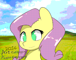 Size: 1500x1200 | Tagged: safe, artist:cutiepoppony, fluttershy, g4, 2016, animated, female, frame by frame, solo