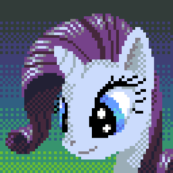 Size: 512x512 | Tagged: safe, artist:phat_guy, rarity, pony, unicorn, g4, aseprite, female, mare, pixel art, portrait, smiling, solo