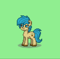 Size: 1196x1191 | Tagged: safe, artist:lyraalluse, oc, oc only, oc:blueberry muffin, oc:muffin pony, pony, pony town, original character do not steal