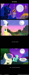 Size: 2600x6692 | Tagged: safe, artist:tamalesyatole, angel bunny, bon bon, fluttershy, lyra heartstrings, princess luna, sweetie drops, alicorn, earth pony, pegasus, pony, rabbit, unicorn, g4, animal, facehoof, female, horn, mare, moon