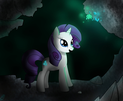 Size: 2200x1800 | Tagged: safe, artist:4shapr, rarity, pony, g4, cave, crystal, solo