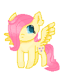 Size: 150x150 | Tagged: safe, artist:nuttypanutdy, fluttershy, g4, animated, ear flick, female, simple background, solo, spread wings, transparent background