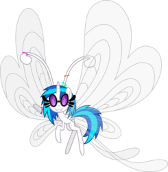 Size: 1080x1104 | Tagged: safe, artist:jaybugjimmies, dj pon-3, vinyl scratch, breezie, pony, unicorn, g4, breeziefied, female, hooves, horn, mare, simple background, smiling, solo, species swap, sunglasses, teeth, transparent background, vector