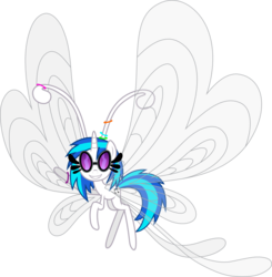 Size: 1080x1104 | Tagged: safe, artist:jaybugjimmies, dj pon-3, vinyl scratch, breezie, pony, unicorn, g4, breeziefied, female, hooves, horn, mare, simple background, smiling, solo, species swap, sunglasses, teeth, transparent background, vector, vinyl's glasses