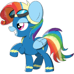 Size: 1123x1121 | Tagged: safe, artist:pastelhorses, rainbow dash, g4, newbie dash, clothes, female, rainbow fash, solo, wonderbolts uniform