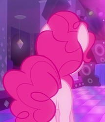 Size: 388x452 | Tagged: safe, screencap, pinkie pie, pony, g4, the saddle row review, butt, cropped, female, mare, plot