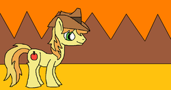 Size: 1209x640 | Tagged: safe, artist:predabug, braeburn, earth pony, pony, g4, male, solo, stallion