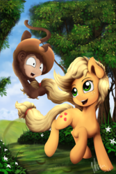 Size: 1200x1800 | Tagged: safe, artist:salterino, applejack, oc, g4