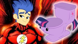 Size: 1280x720 | Tagged: safe, artist:klystron2010, artist:raffa2300, flash sentry, twilight sparkle, original species, pony, toilet pony, g4, barry allen repeatedly crashes into a sparkling toilet, but why, dc comics, explicit source, exploitable meme, female, flash sentry savior of the universe, male, meme, not salmon, ship:flashlight, shipping, species swap, straight, the flash, toilet, toilet sparkle, wat, youtube link, youtube poop