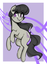 Size: 1552x2105 | Tagged: safe, artist:glacierclear, octavia melody, earth pony, pony, g4, backwards cutie mark, blushing, cute, female, looking at you, smiling, solo, tavibetes