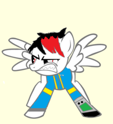 Size: 900x985 | Tagged: safe, artist:zayajackson, oc, oc only, oc:lightning storm, fallout equestria, fallout, solo