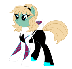 Size: 1684x1600 | Tagged: safe, artist:edcom02, artist:jmkplover, earth pony, pony, spiders and magic: rise of spider-mane, clothes, costume, crossover, gwen stacy, male, ponified, simple background, solo, spider-gwen, spider-man, spiders and magic iv: the fall of spider-mane, superhero, transparent background