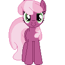 Size: 128x128 | Tagged: safe, artist:onil innarin, derpibooru exclusive, cheerilee, earth pony, pony, g4, c:, female, looking at you, mare, pixel art, simple background, solo, transparent background