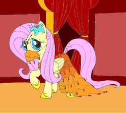 Size: 1162x1039 | Tagged: safe, artist:fluffygriffonbutt, fluttershy, g4, 1000 hours in ms paint, clothes, dress, ms paint, needs more jpeg, see-through, veil