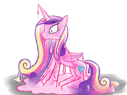 Size: 2000x1500 | Tagged: safe, artist:cyberfire22, princess cadance, gakpony, goo pony, original species, pony, g4, female, gak, solo