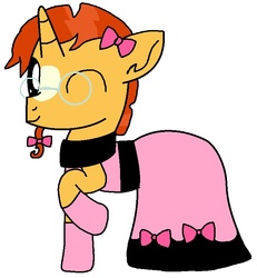 Size: 693x749 | Tagged: safe, artist:thefanficfanpony, sunburst, g4, crossdressing, cute