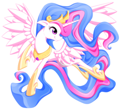 Size: 1400x1250 | Tagged: safe, artist:ekveviron, princess celestia, pony, g4, fan series, female, guardians of harmony, mare, simple background, solo, spread wings, toy, toy interpretation, transparent background