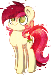 Size: 701x1023 | Tagged: safe, artist:ekveviron, roseluck, earth pony, pony, g4, error, female, glitch, mare, simple background, solo, transparent background