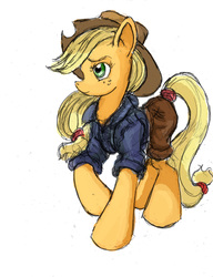 Size: 1683x2186 | Tagged: safe, artist:thelivingshadow, applejack, g4, clothes, female, solo