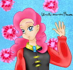 Size: 545x526 | Tagged: safe, artist:wrath-marionphauna, pinkie pie, human, g4, fashion, female, humanized, solo