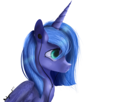 Size: 3000x2500 | Tagged: safe, artist:irissbliss, princess luna, g4, earbuds, female, high res, s1 luna, simple background, solo, transparent background