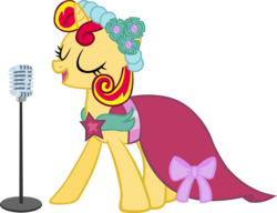 Size: 3906x3004 | Tagged: safe, artist:ironm17, sunset shimmer, pony, unicorn, g4, clothes, dress, female, high res, microphone, simple background, singing, solo, transparent background, vector
