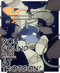 Size: 1280x1564 | Tagged: safe, artist:bbsartboutique, oc, oc only, oc:b.b., alien, pony, unicorn, art print, asteroid, space, spacesuit