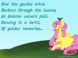 Size: 1280x962 | Tagged: safe, artist:madamglacia, fluttershy, bird, g4, poem, poetry, unshorn fetlocks