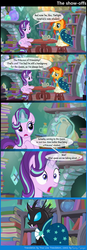 Size: 1288x3694 | Tagged: safe, artist:bredgroup, artist:true line translators, starlight glimmer, sunburst, thorax, changeling, g4, the crystalling, the times they are a changeling, comic, screencap comic, translation