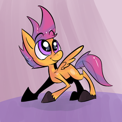 Size: 1000x1000 | Tagged: safe, artist:spanish-scoot, scootaloo, g4, female, solo