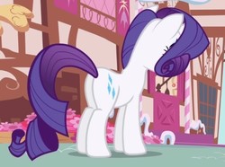 Size: 555x412 | Tagged: safe, screencap, rarity, pony, unicorn, g4, the ticket master, butt, cropped, female, mare, plot, rear view, solo