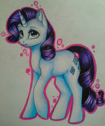 Size: 819x975 | Tagged: safe, artist:liza-jack, rarity, g4, female, looking at you, solo, traditional art