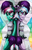 Size: 550x867 | Tagged: safe, artist:xjkenny, lilac sky, spring step, sunlight spring, earth pony, pegasus, anthro, unguligrade anthro, g4, cheerleader, pom pom, sisters, zoom layer