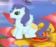 Size: 180x150 | Tagged: safe, screencap, scoop smile, pegasus, pony, friends are never far away, g3, background pony, butterfly island, cropped, cute, female, flower, ice cream lover pegasus, low res image, mare, scoopabetes, sitting, solo, talking